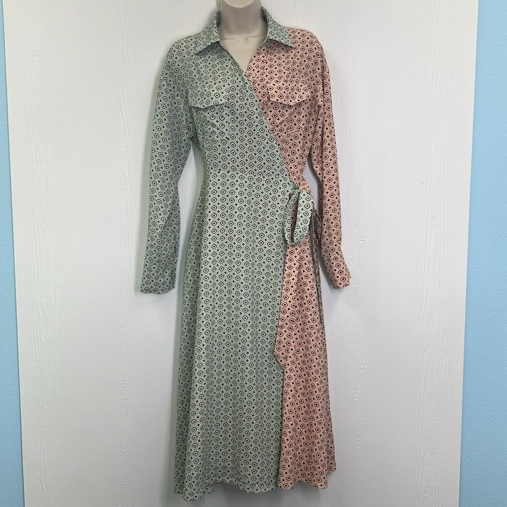 Gracia - Color Block Fun Design Wrap Long Sleeve … - image 4